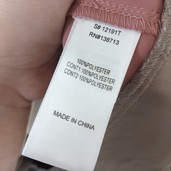 Doe and Rae Scallop Trim Pink White Gray Colorblock Tank Top Size Small - Picture 6 of 6